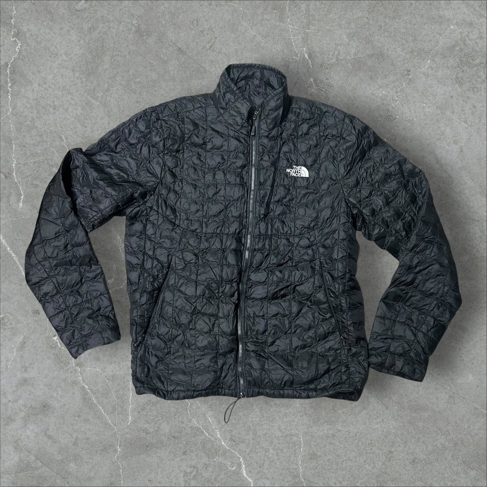 The North Face ThermoBall Eco Jacket Mens Medium Black Quilted Puffer Zip Up